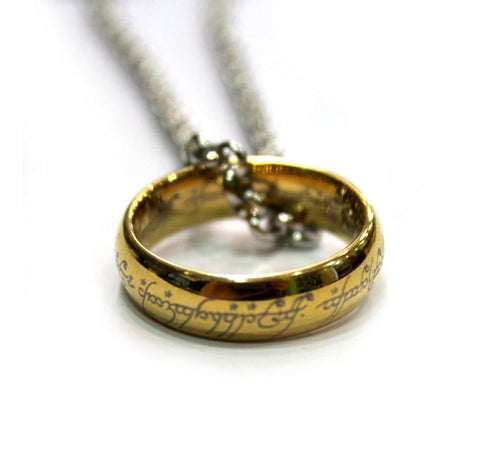 Anillo único de Tungsteno bañado en Oro
