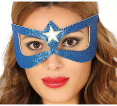 Máscara Mulher Maravilha Azul
