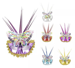Máscara de Carnaval borboleta multicolor em cores sortidas