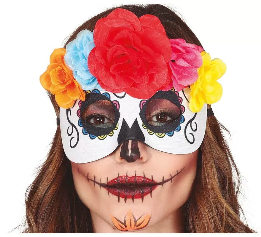 Translation missing: pt-PT.Antifaz de Catrina con Flores