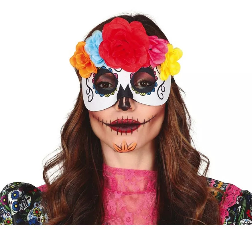 Translation missing: pt-PT.Antifaz de Catrina con Flores