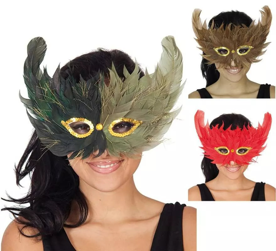Translation missing: pt-PT.Antifaz de Plumas en varios colores