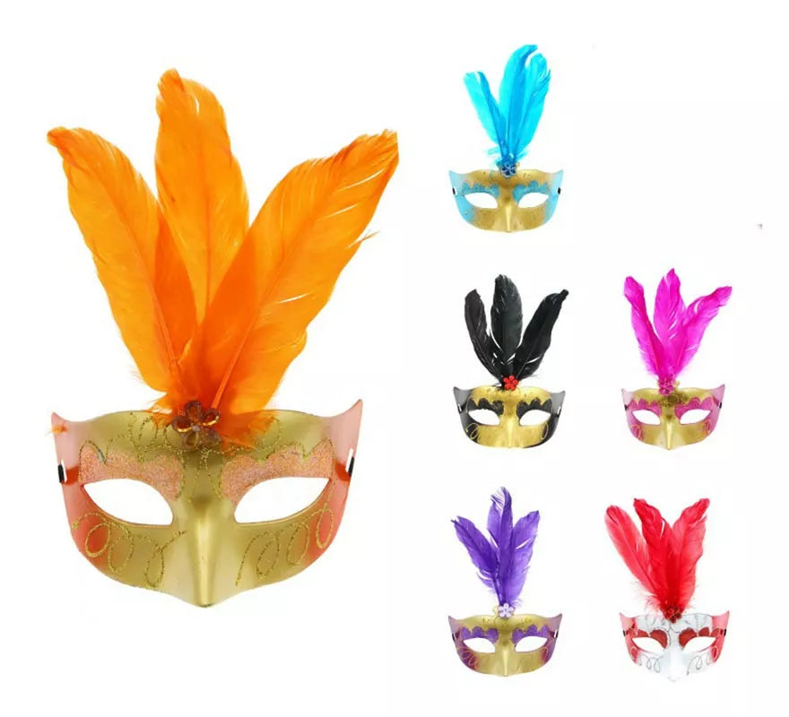 Translation missing: pt-PT.Antifaz de Plumas mate colores surtidos