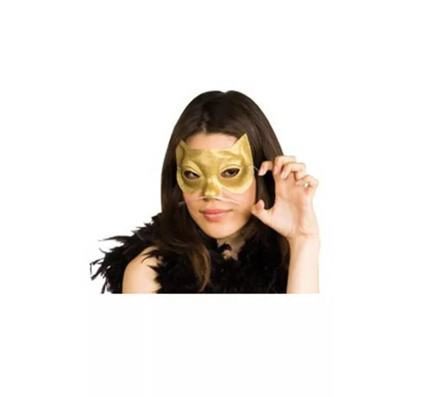 Translation missing: pt-PT.Antifaz Glitter de Gatita o Cat Woman dorado