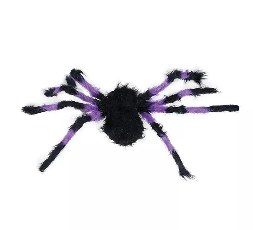 Translation missing: pt-PT.Araña Peluda lila y negra de 75 cm