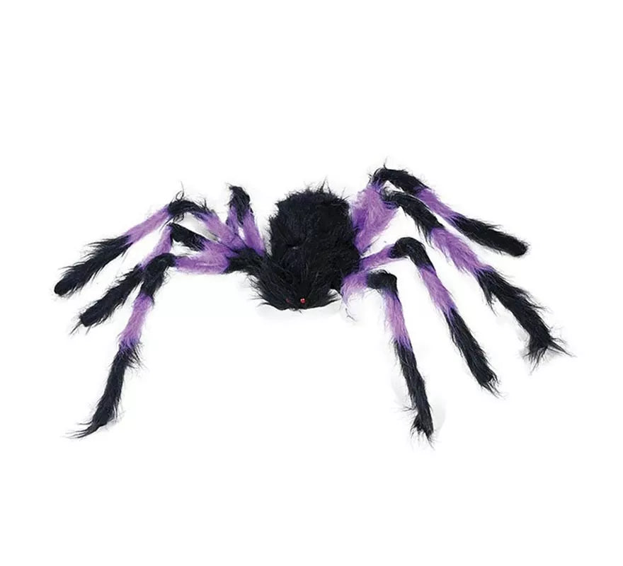 Translation missing: pt-PT.Araña Peluda lila y negra de 75 cm
