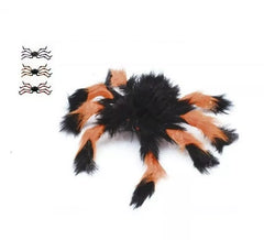 Aranha peluda laranja e preta 50 cm