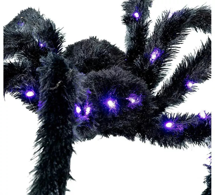 Translation missing: pt-PT.Araña peluda negra con luz de 86 cm