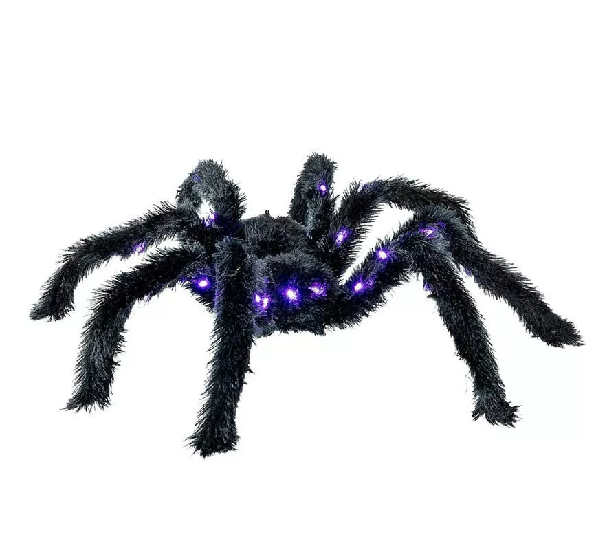 Translation missing: pt-PT.Araña peluda negra con luz de 86 cm