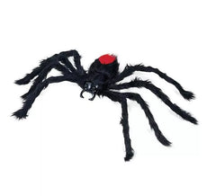Aranha peluda preta com costas vermelhas 60 cm