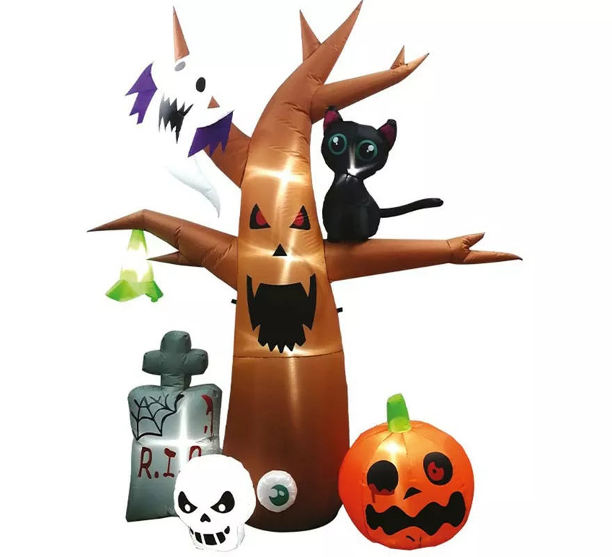 Translation missing: pt-PT.Árbol Auto Hinchable de Halloween con LEDs de 240 cm