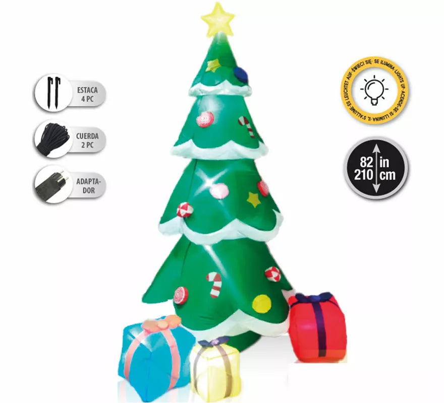 Translation missing: pt-PT.Árbol de Navidad Hinchable con LED de 210 cm