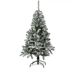 Árvore de Natal nevado do Alasca com pé de metal de 210 cm