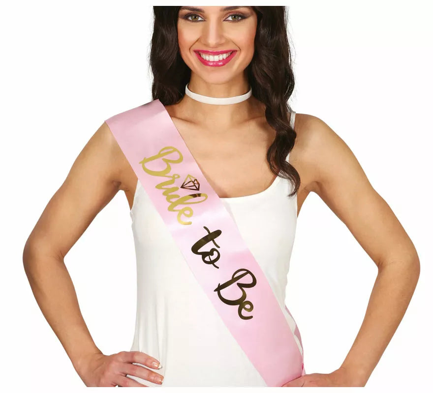 Translation missing: pt-PT.Banda Bride To Be rosa adulta