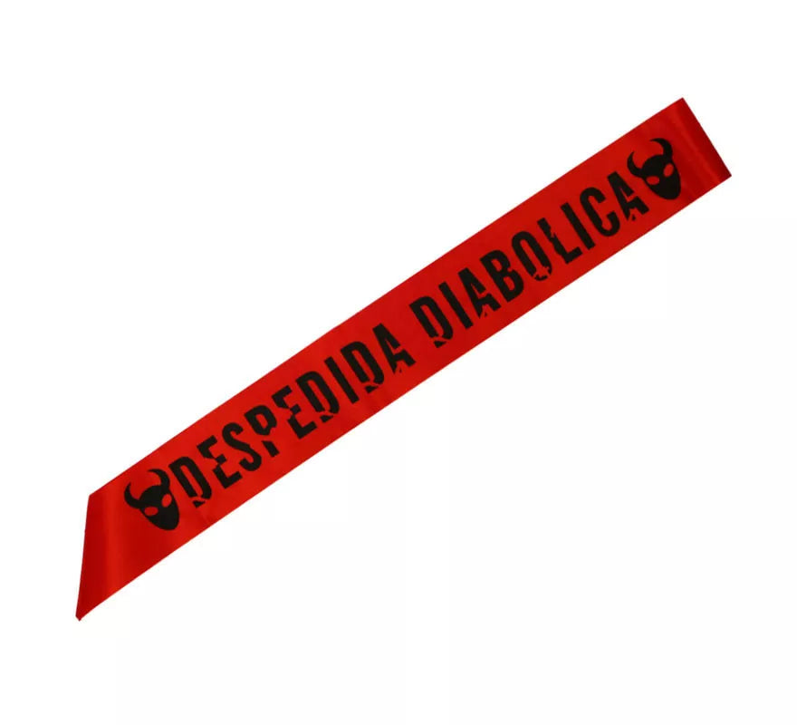 Translation missing: pt-PT.Banda Despedida Diabólica roja de 80 cm