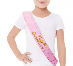 Faixa Princesa Feliz Aniversário 160x9,5 cm