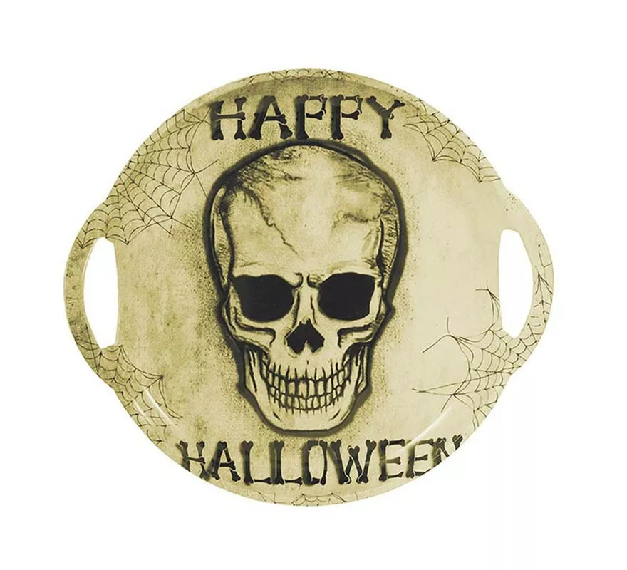 Translation missing: pt-PT."Bandeja Calavera ""Happy Halloween"" con asas de 30 cm"