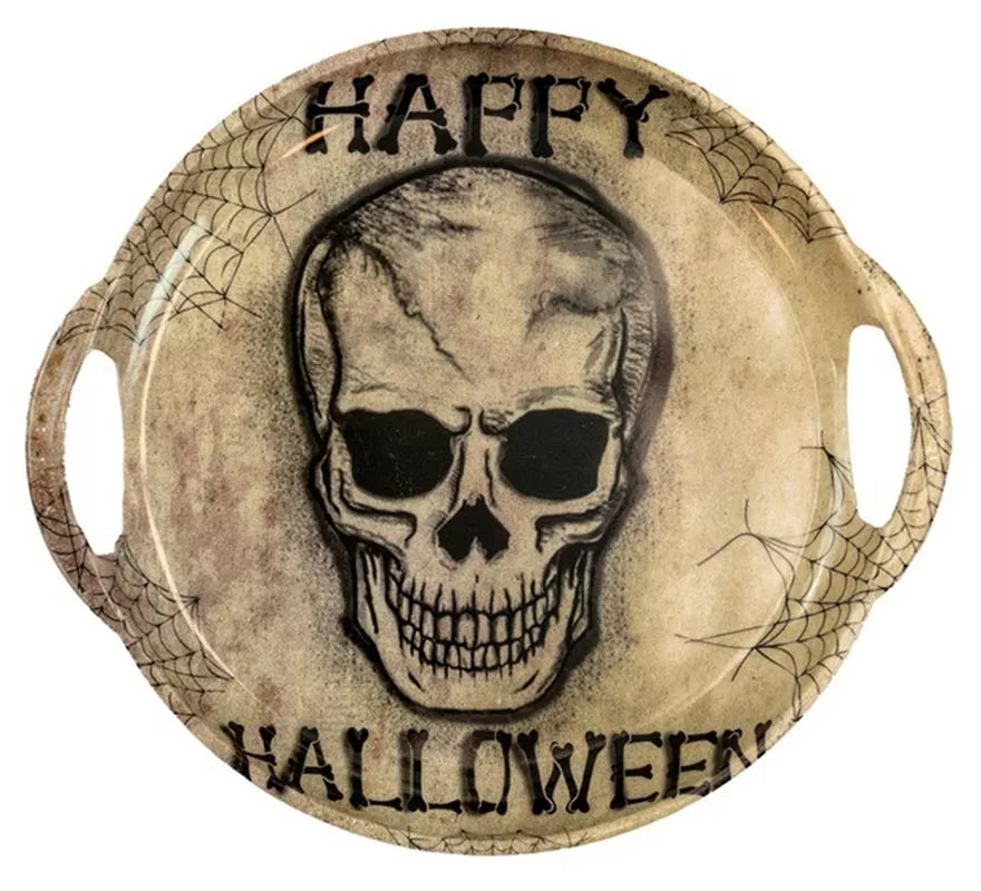 Translation missing: pt-PT.Bandeja con Calavera Happy Halloween con Asas de 30 cm