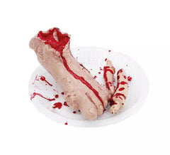 Bandeja sangrenta para pés e dedos dos pés