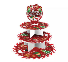 Bandeja de 3 camadas Feliz Natal 40x30 cm