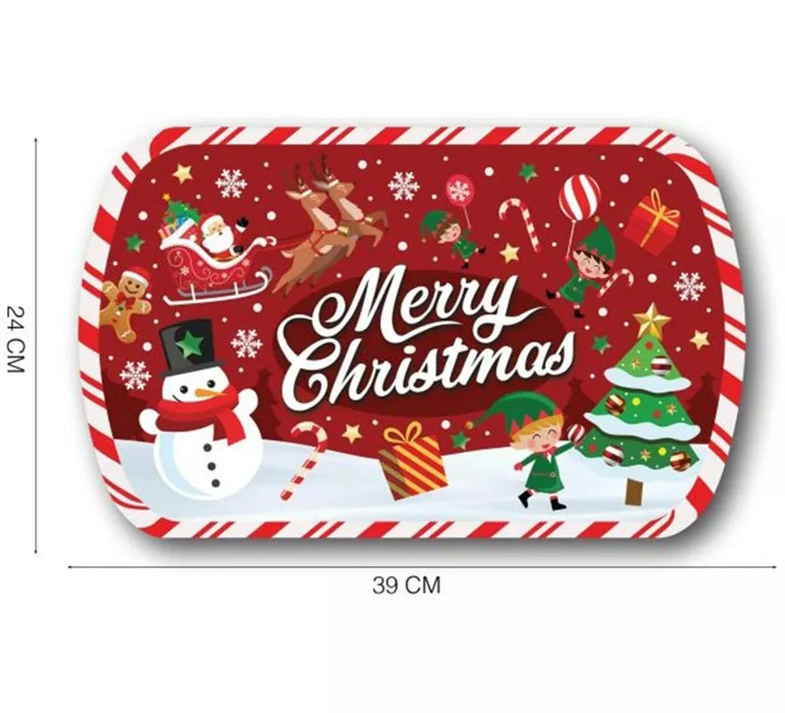 Translation missing: pt-PT.Bandeja Merry Christmas de pvc de 39x24 cm