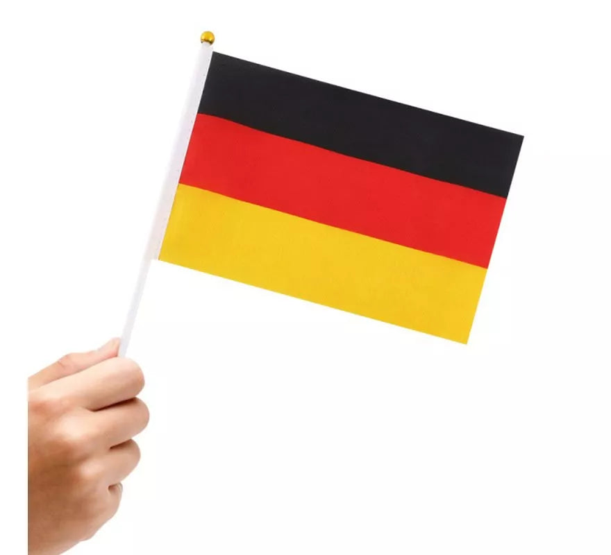 Translation missing: pt-PT.Banderín de Alemania con Mango de 14x21 cm