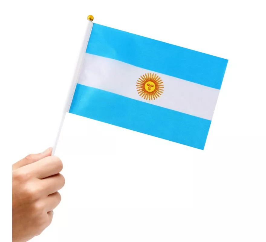 Translation missing: pt-PT.Banderín de Argentina con Mango de 20x30 cm