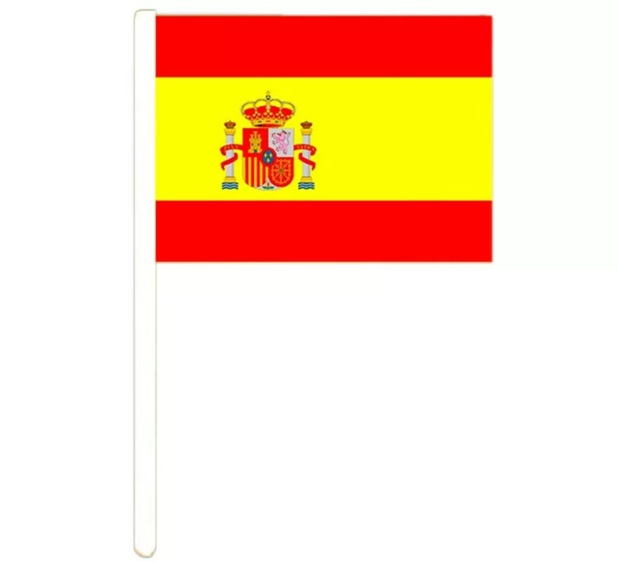 Translation missing: pt-PT.Banderín de España con mango de 30x45 cm