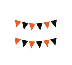 Bandeirinha de Halloween preta e laranja de 3m