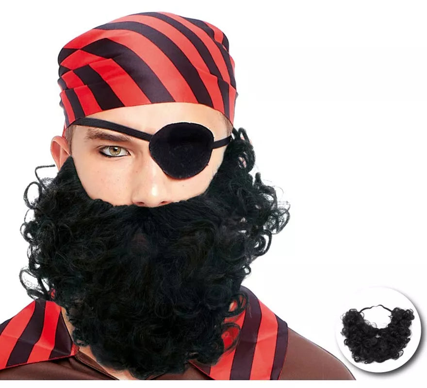 Translation missing: pt-PT.Barba Pirata rizada negra