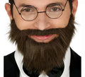 Barba y Bigote Castaña con Goma Elástica