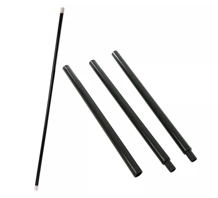 Translation missing: pt-PT.Bastón desmontable 3 piezas negro de 15x43x98 cm