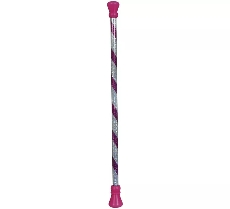Translation missing: pt-PT.Bastón Majorette rosa y blanco de 54 cm
