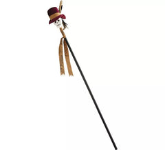 Bengala Voodoo Preta com Caveira 112 cm
