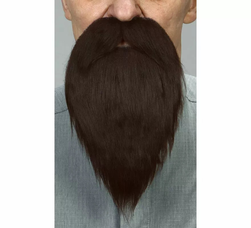 Bigote con Barba marrón