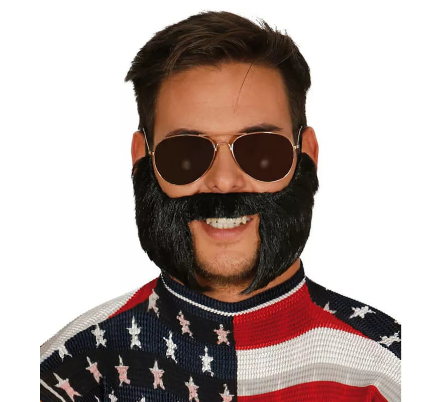 Translation missing: pt-PT.Bigote con patillas extra grandes de rockero