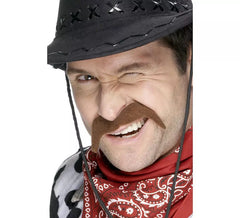 Bigode Cowboy marrom para homens