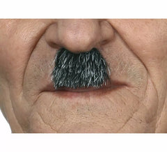 Bigode Charlot de cabelos grisalhos