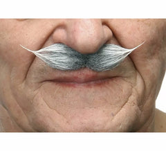 Bigode de cabelos grisalhos