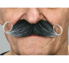 Bigode francês de cabelos grisalhos