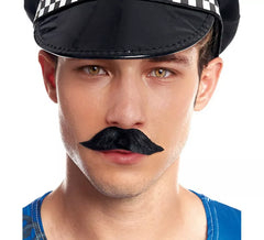 Bigode Policial Preto Pequeno