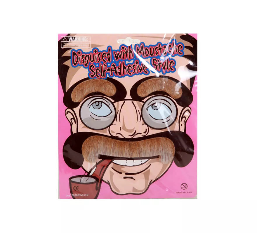 Translation missing: pt-PT.Bigote y cejas adhesivo estilo hombre del pueblo