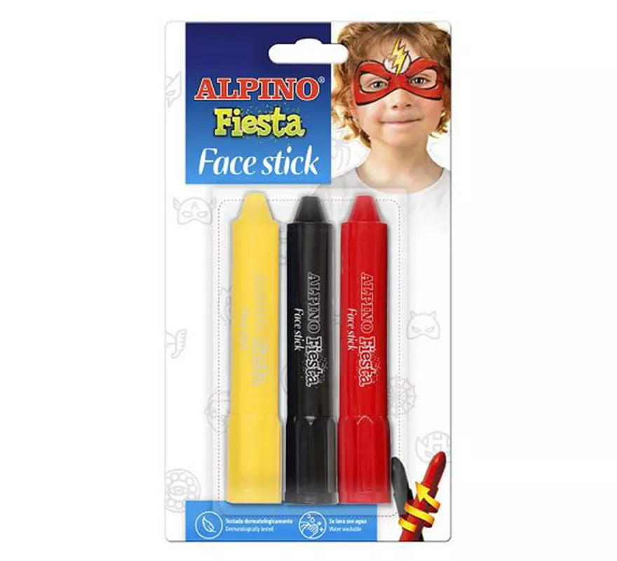 Translation missing: pt-PT.Blíster de 3 Alpino Face Stick de Super Héroes