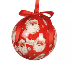 Bolha de 6 bolas vermelhas de decoração de Papai Noel 60 mm
