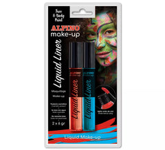 Blue and Red Liner Liquid Makeup Blister (2 unidades de 6 gramas)