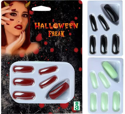 Blíster de Uñas largas para Halloween en 3 colores
