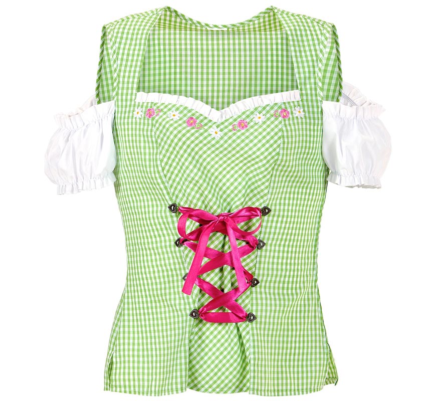 Translation missing: pt-PT.Blusa de Bávara verde y rosa para mujer