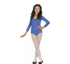Body ou jersey azul de manga comprida para criança