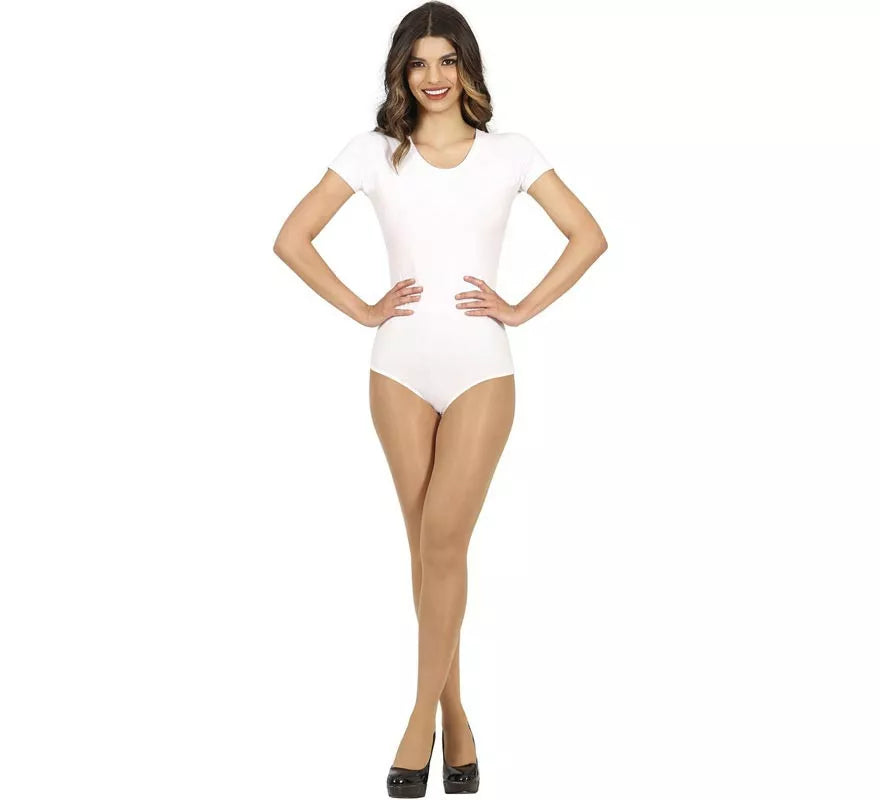 Translation missing: pt-PT.Body o Maillot Blanco manga corta para mujer