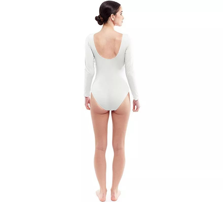 Translation missing: pt-PT.Body o Maillot blanco manga larga para mujer